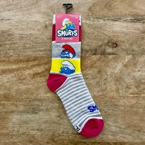 5/$20 NEW Women's 6-9.5 Striped The Smurfs Novelty Socks